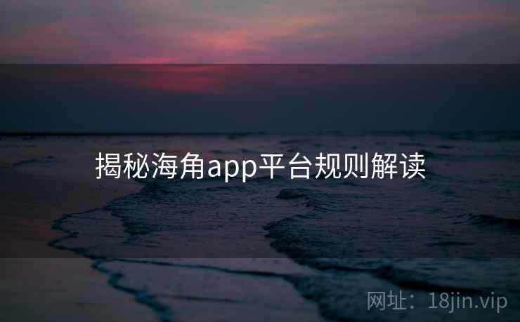 揭秘海角app平台规则解读